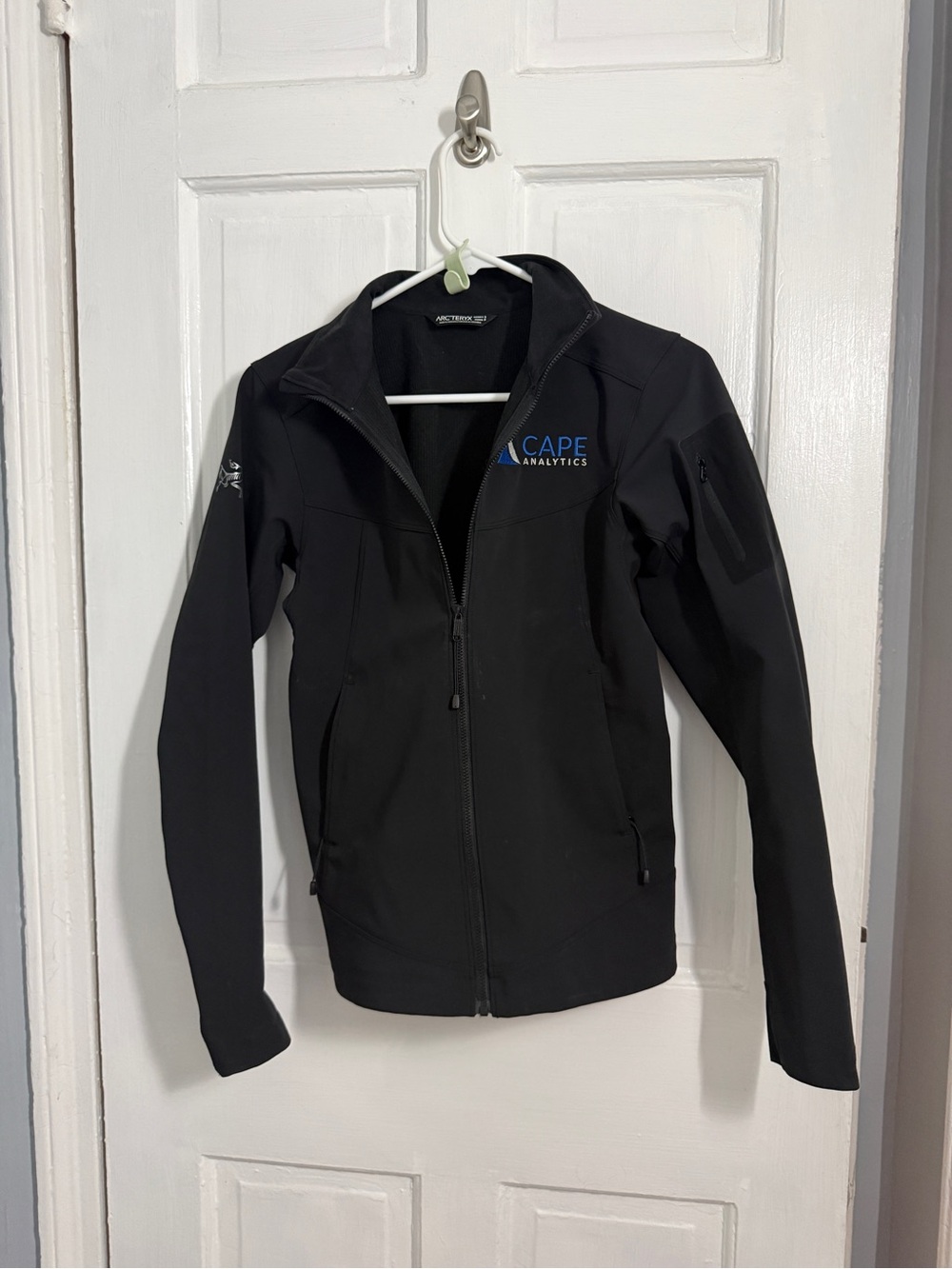 Arc'teryx Black Softshell Utility Jacket with Cape Analytics Embroidery